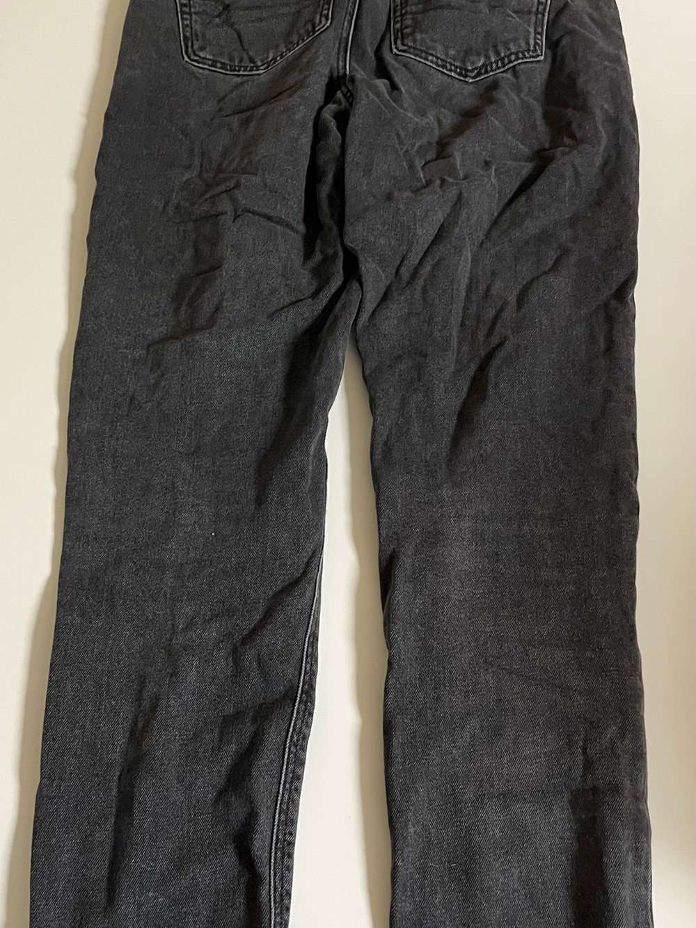 American Eagle Outfitters Black High-Rise Straight Jeans
